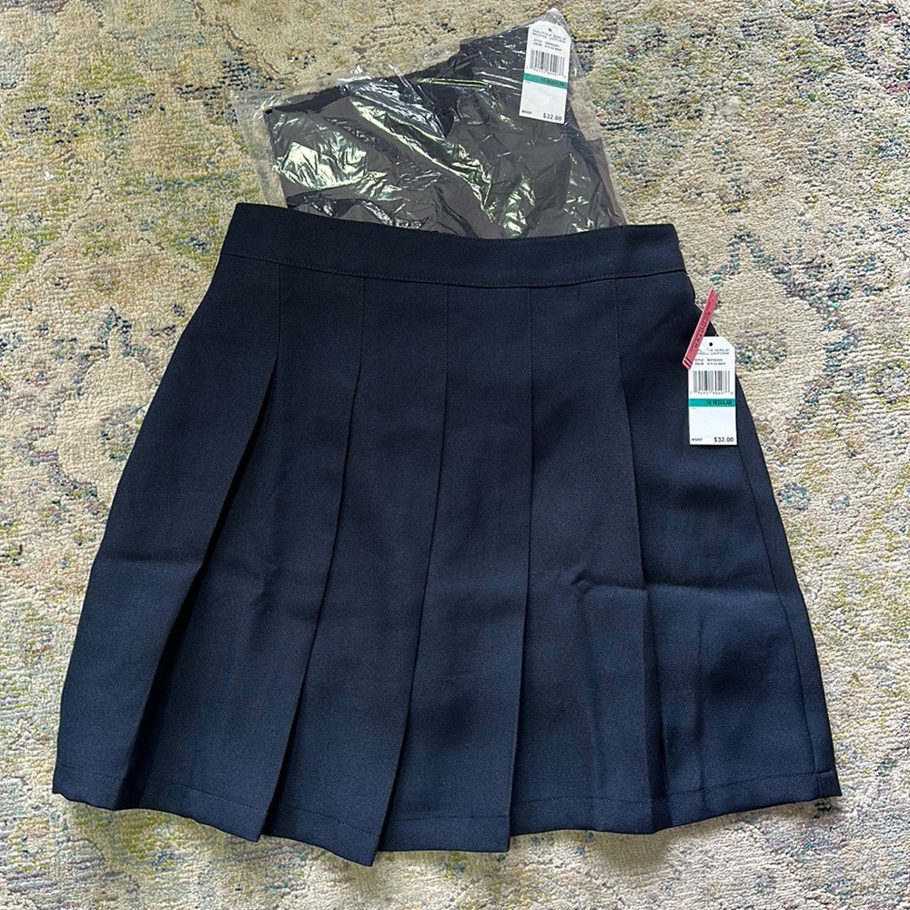 Two Nautica Blue Pull On Uniform Skorts - New - Size 16